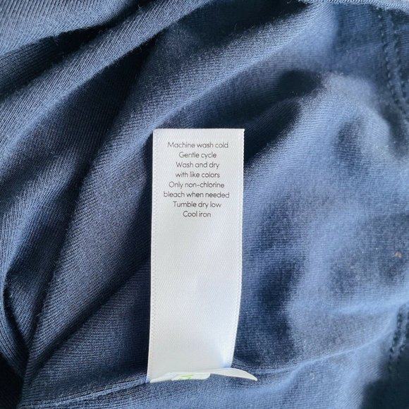 Athleta Dress Long Navy Blue Side Slit Tank Maxi Modal Spandex Women Small - Picture 7 of 8